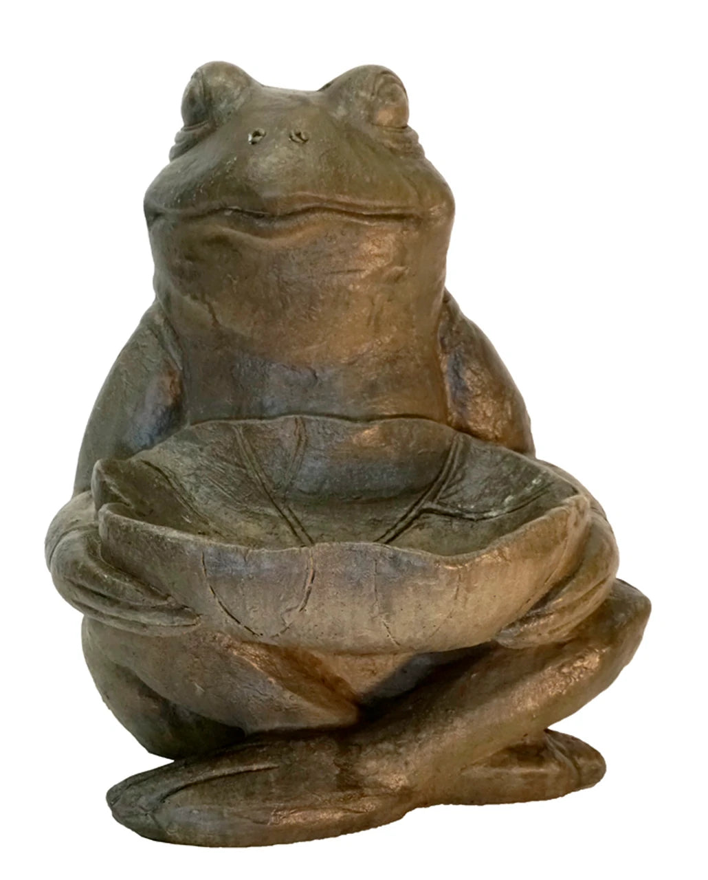 Large Frog holding Lily Pad