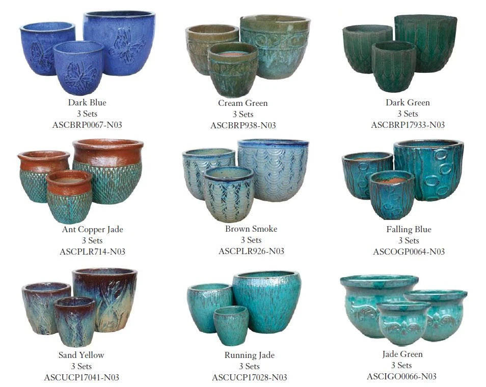 Glazed Outdoor Pottery - Assorted Medium